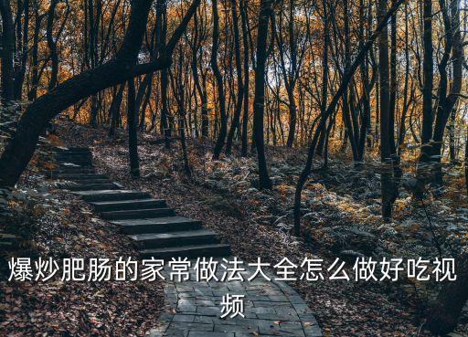 爆炒肥腸的家常做法大全怎么做好吃視頻