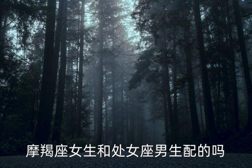 處女男和摩羯女，摩羯座女生和處女座男生配的嗎