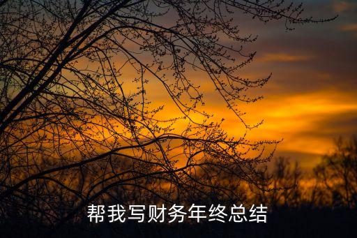 財務工作年終總結，財務年底總結