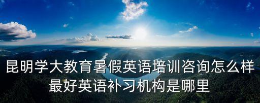 昆明學大教育暑假英語培訓咨詢怎么樣最好英語補習機構是哪里