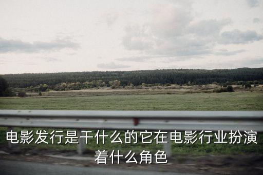 電影發(fā)行是干什么的它在電影行業(yè)扮演著什么角色