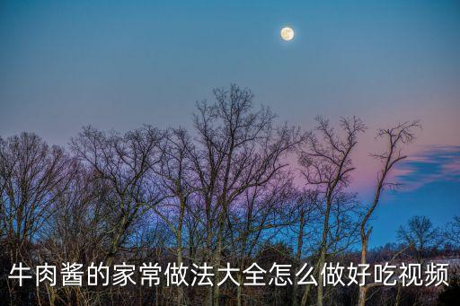 牛肉醬的做法大全，牛肉醬的家常做法大全怎么做好吃視頻