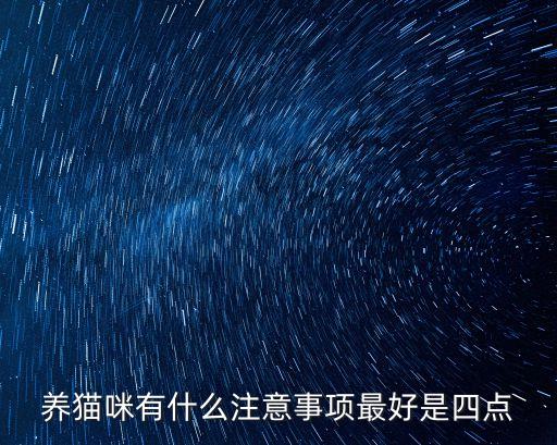養貓注意事項，養貓咪應該注意些什么