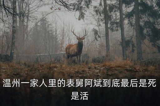 溫州一家人里的表舅阿斌到底最后是死是活