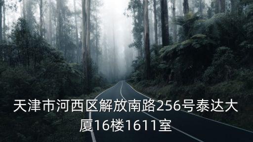 天津市河西區(qū)解放南路256號(hào)泰達(dá)大廈16樓1611室