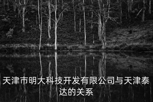 天津市明大科技開發有限公司與天津泰達的關系