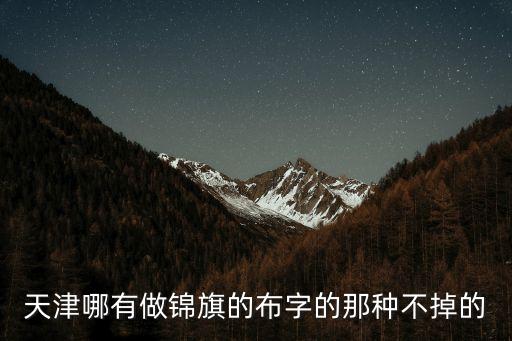 天津哪有做錦旗的布字的那種不掉的