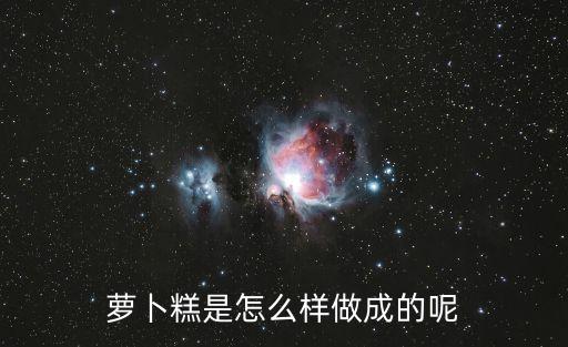 蘿卜糕是怎么樣做成的呢