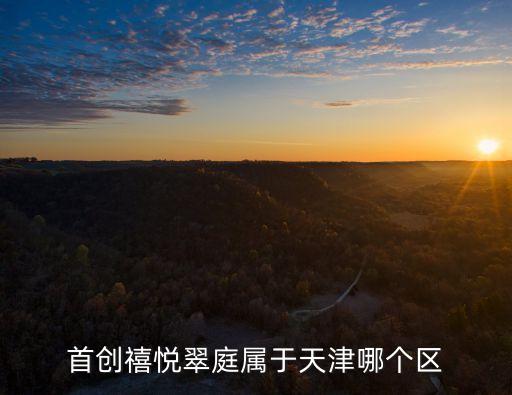 首創禧悅翠庭屬于天津哪個區