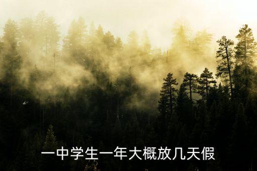 一中學生一年大概放幾天假