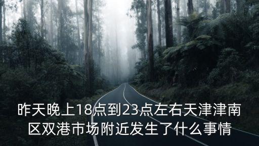 昨天晚上18點到23點左右天津津南區雙港市場附近發生了什么事情