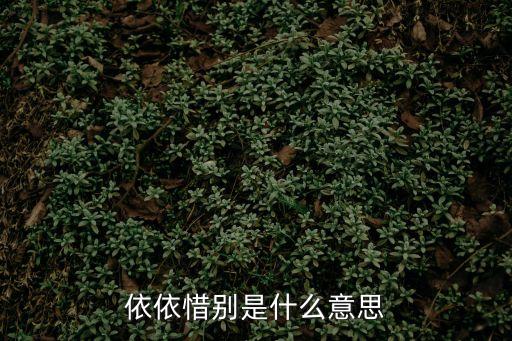 依依惜別，依依惜別的意思