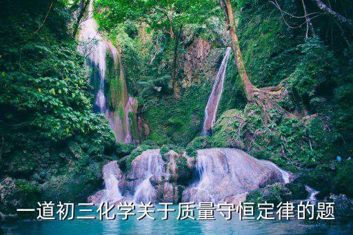 一道初三化學關于質量守恒定律的題