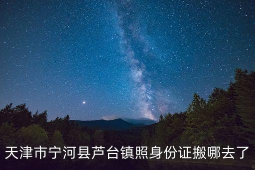 天津市寧河區蘆臺鎮身份證號，天津市寧河縣蘆臺鎮照身份證搬哪去了