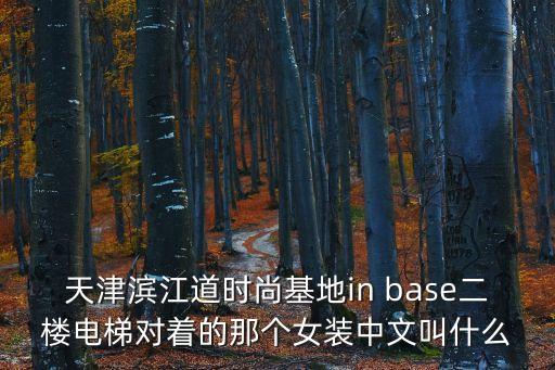 天津濱江道時尚基地in base二樓電梯對著的那個女裝中文叫什么