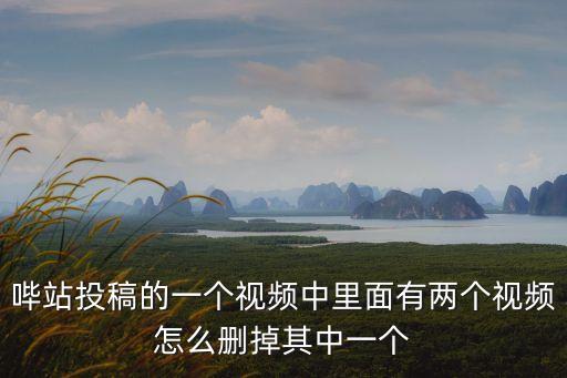 嗶站投稿的一個視頻中里面有兩個視頻怎么刪掉其中一個