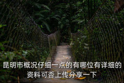 昆明市概況仔細一點的有哪位有詳細的資料可否上傳分享一下