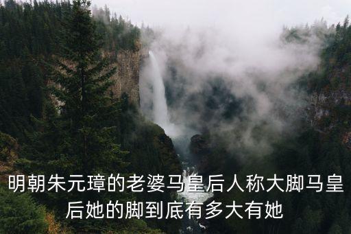 馬大腳，馬大腳是誰
