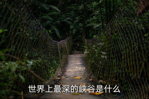 世界上最深的峽谷，世界最深的峽谷是
