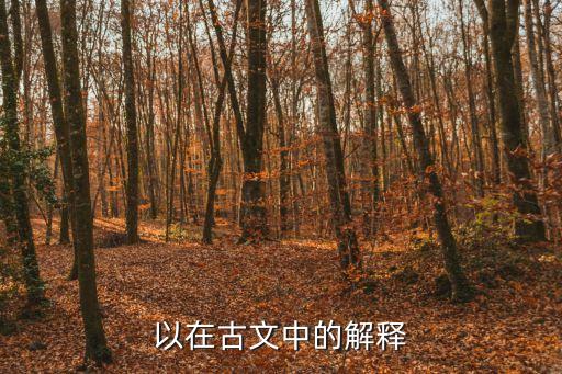 以在古文中的解釋