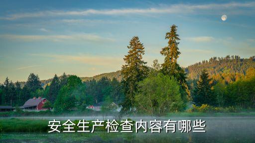 安全生產檢查內容，安全生產檢查主要內容要求簡答