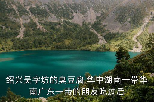 吳字坊臭豆腐，紹興吳字坊的臭豆腐 華中湖南一帶華南廣東一帶的朋友吃過后