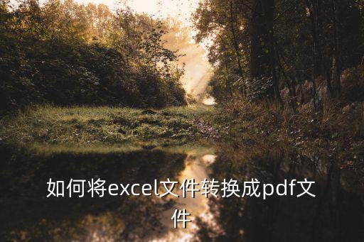 如何將excel文件轉換成pdf文件