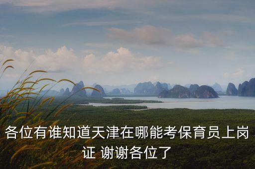 各位有誰知道天津在哪能考保育員上崗證 謝謝各位了