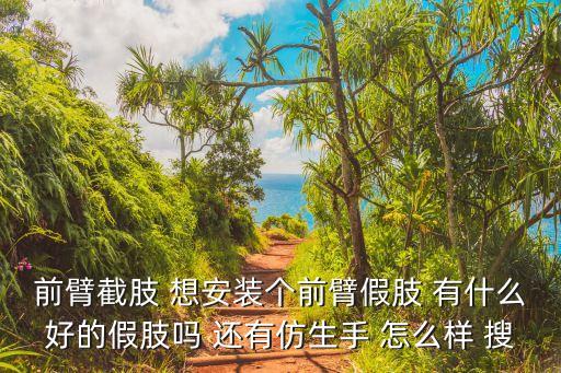 前臂截肢 想安裝個前臂假肢 有什么好的假肢嗎 還有仿生手 怎么樣 搜