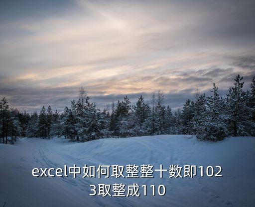 excel中如何取整整十數即1023取整成110