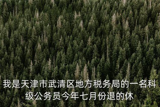 我是天津市武清區(qū)地方稅務(wù)局的一名科級公務(wù)員今年七月份退的休