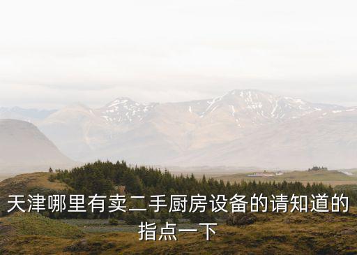 天津哪里有賣二手廚房設(shè)備的請(qǐng)知道的指點(diǎn)一下