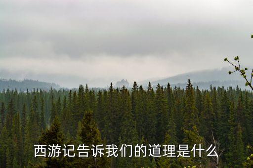 西游記告訴我們的道理是什么