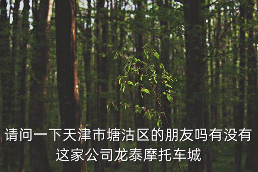 請問一下天津市塘沽區的朋友嗎有沒有這家公司龍泰摩托車城