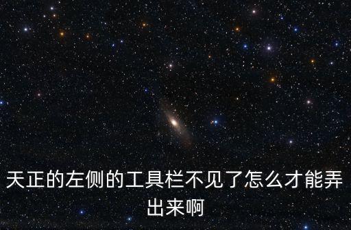 天正的左側的工具欄不見了怎么才能弄出來啊