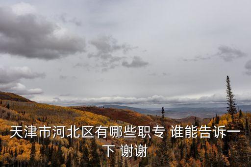 天津市河北區(qū)有哪些職專(zhuān) 誰(shuí)能告訴一下 謝謝