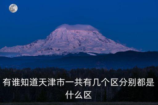 有誰知道天津市一共有幾個區分別都是什么區