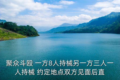 聚眾斗毆 一方8人持械另一方三人一人持械 約定地點雙方見面后直