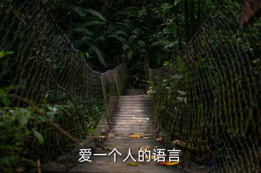 愛一個人的語言