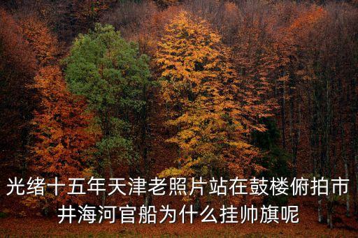 光緒十五年天津老照片站在鼓樓俯拍市井海河官船為什么掛帥旗呢