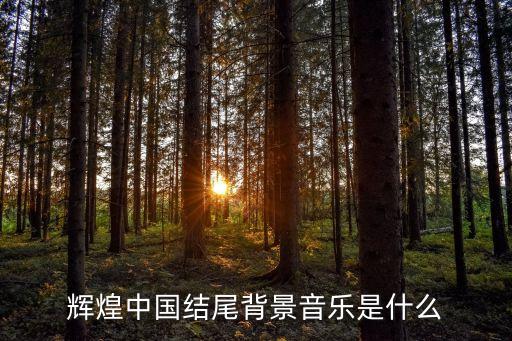 創新中國紀錄片，輝煌中國結尾背景音樂是什么