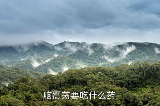 腦震蕩要吃什么藥
