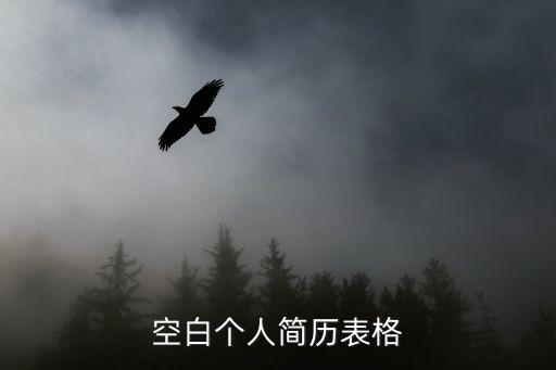 空白個人簡歷表格