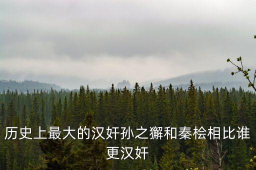 歷史上最大的漢奸孫之獬和秦檜相比誰更漢奸