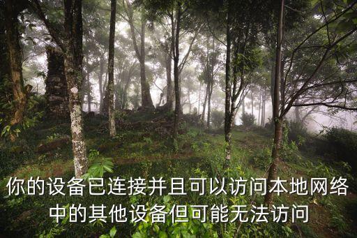 你的設(shè)備已連接并且可以訪問(wèn)本地網(wǎng)絡(luò)中的其他設(shè)備但可能無(wú)法訪問(wèn)