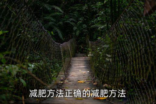 正確減肥方法，怎樣減肥是最正確的辦法
