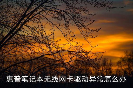 惠普無線網卡驅動，HP無線網卡怎么驅動啊