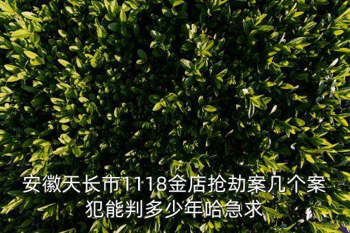 安徽天長(zhǎng)市1118金店搶劫案幾個(gè)案犯能判多少年哈急求