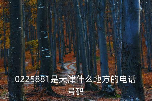 0225881是天津什么地方的電話號碼