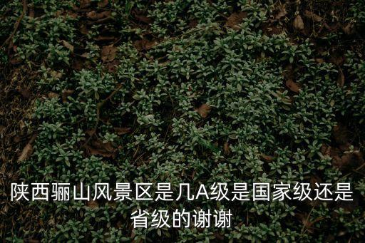 陜西驪山風景區是幾A級是國家級還是省級的謝謝